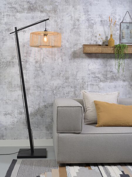 MUZZA STOJACIA LAMPA BROMO PRÍRODNÁ, ČIERNA S