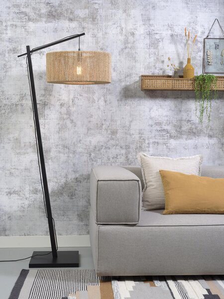 MUZZA STOJACIA LAMPA CANGO ČIERNA, PRÍRODNÁ