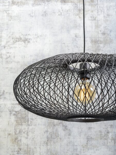 MUZZA STOJACIA LAMPA CANGO L PRÍRODNÁ, ČIERNA