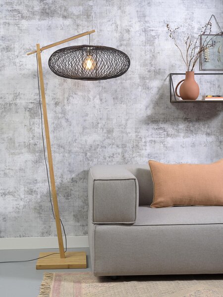 MUZZA STOJACIA LAMPA CANGO ČIERNA, PRÍRODNÁ