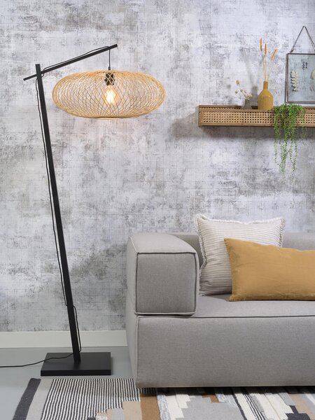 MUZZA STOJACIA LAMPA CANGO ČIERNA, PRÍRODNÁ