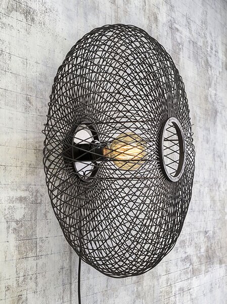 MUZZA NÁSTENNÁ LAMPA CANGO ELLIPSE ČIERNA