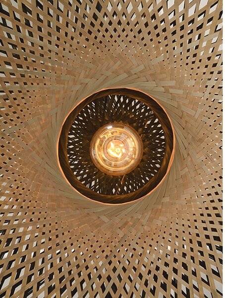 MUZZA STOJACIA LAMPA KALIMANTAN ČIERNA, PRÍRODNÁ