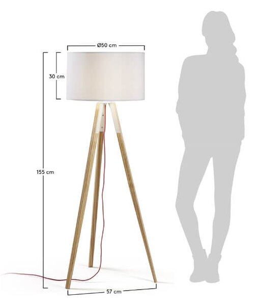 MUZZA STOJACIA LAMPA UNAGI PRÍRODNÁ
