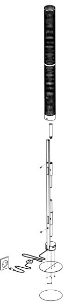 Eglo 43537 - Stojacia lampa REDCLIFFE 4xE27/40W/230V