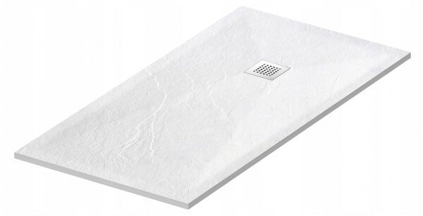 Štvorcová sprchová vanička STONE TRAY biela 90 × 90 × 2,5 cm