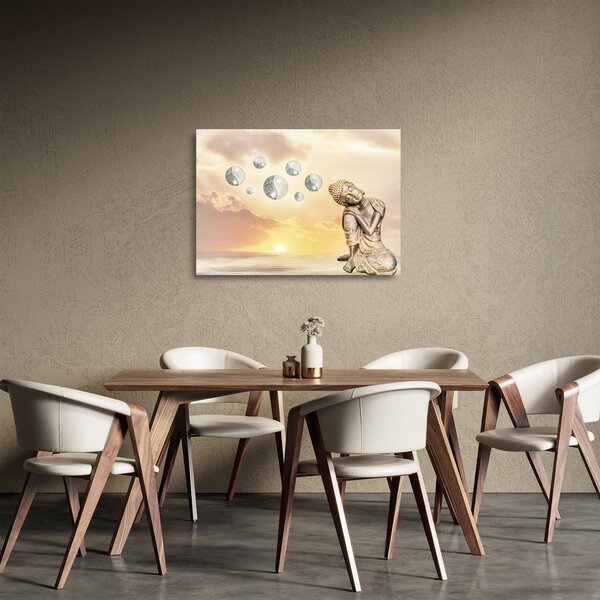 Sklenený obraz - Čas meditácie (70x50 cm)