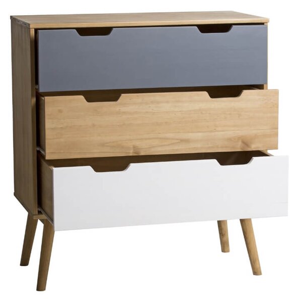 MUZZA Komoda cusco 82 x 80 sivobiela