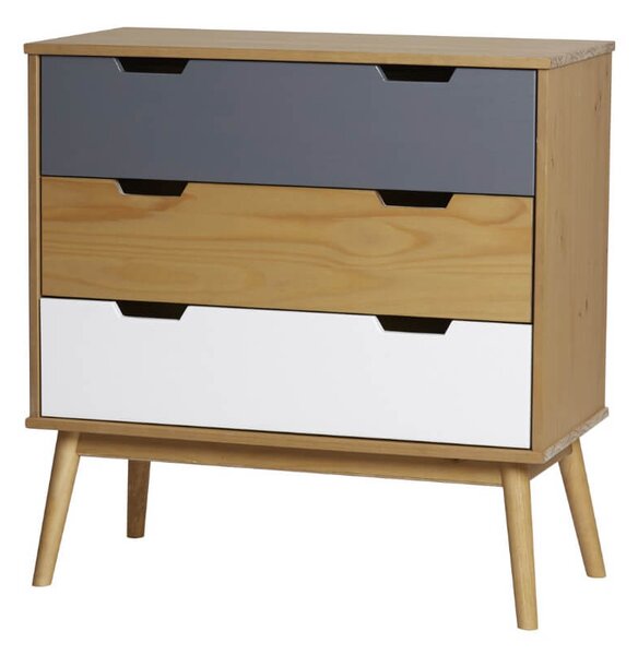MUZZA Komoda cusco 82 x 80 sivobiela
