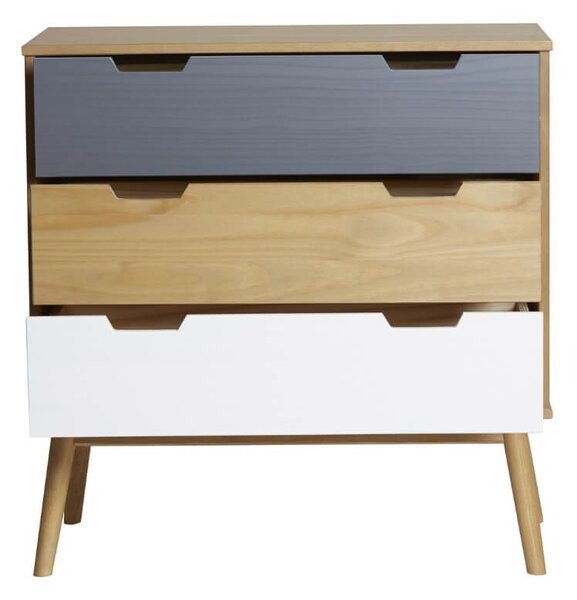MUZZA Komoda cusco 82 x 80 sivobiela