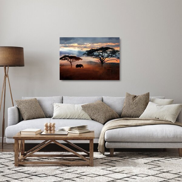 Sklenený obraz - Národný park Serengeti, Tanzánia, Afrika (70x50 cm)