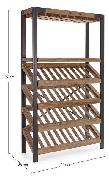MUZZA Regál kantin prírodný