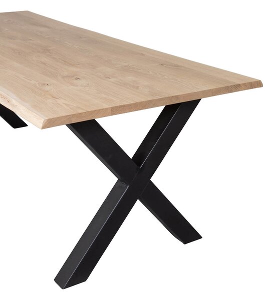 MUZZA Jedálenský stôl tablo 160 x 90 cm nohy do tvaru X dubový