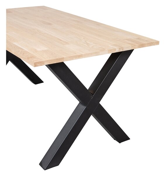 MUZZA Jedálenský stôl tablo 160 x 90 cm nohy do tvaru X dubový