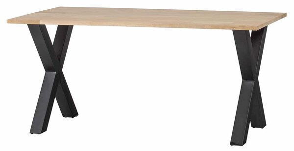 MUZZA Jedálenský stôl tablo 160 x 90 cm nohy do tvaru X dubový