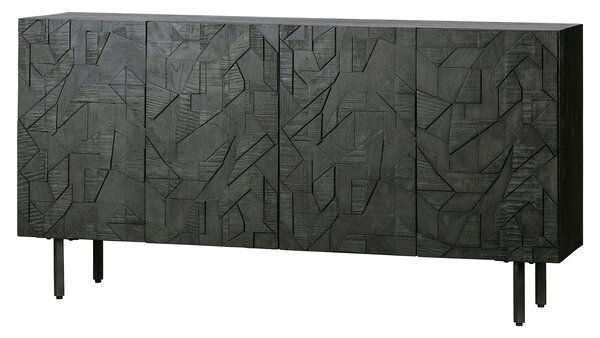 MUZZA Komoda counter 160 x 83 cm čierna