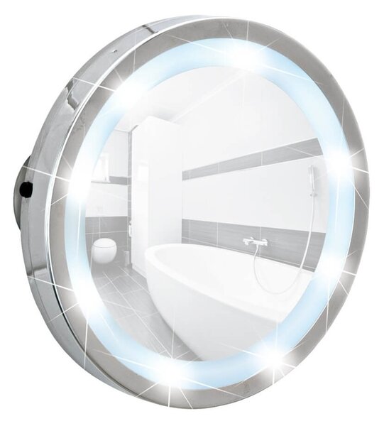 WENKO LED nástenné zrkadlo MOSSO chróm 15x15x3 cm