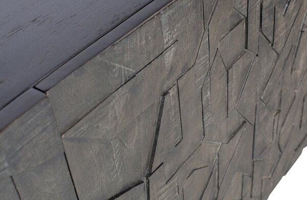 MUZZA Komoda counter 160 x 83 cm čierna
