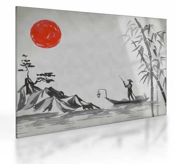 Sklenený obraz - Hora Fuji (70x50 cm)