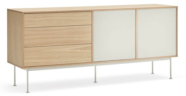 MUZZA Komoda okoy 180 x 81 cm krémová