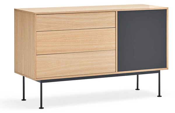 MUZZA Komoda okoy 128 x 81 cm antracit