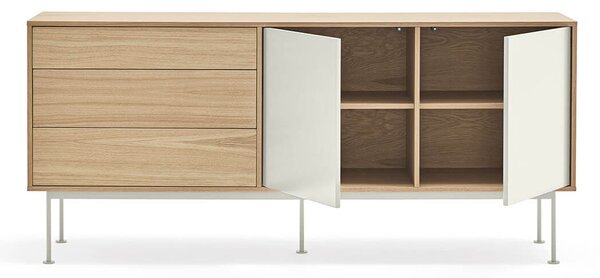MUZZA Komoda okoy 180 x 81 cm krémová