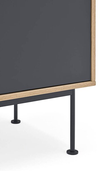 MUZZA Komoda okoy 180 x 81 cm antracit