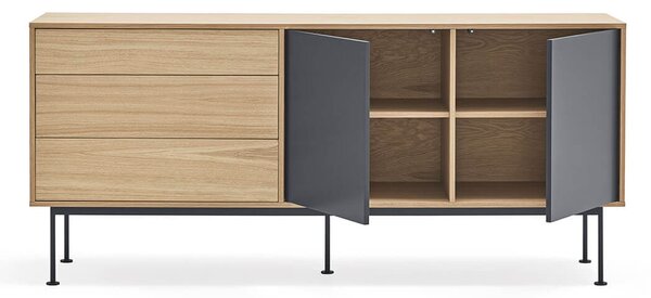 MUZZA Komoda okoy 180 x 81 cm antracit