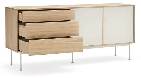 MUZZA Komoda okoy 180 x 81 cm krémová