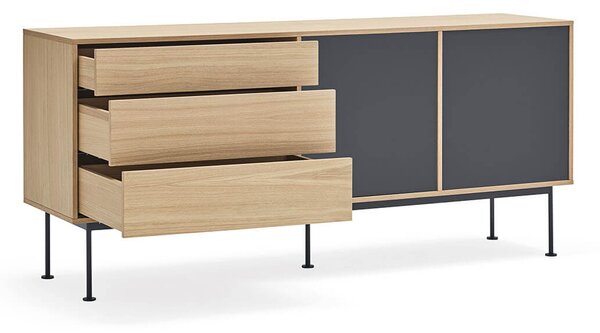 MUZZA Komoda okoy 180 x 81 cm antracit