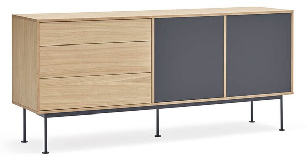 MUZZA Komoda okoy 180 x 81 cm antracit