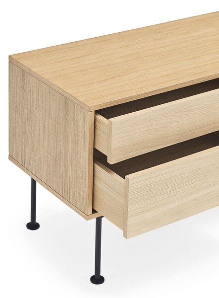 MUZZA TV stolík okoy 180 x 59 cm antracit