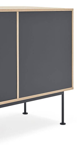MUZZA Komoda okoy 180 x 81 cm antracit