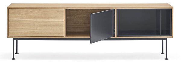MUZZA TV stolík okoy 180 x 59 cm antracit