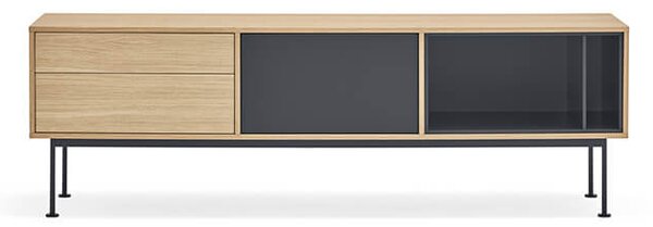 MUZZA TV stolík okoy 180 x 59 cm antracit
