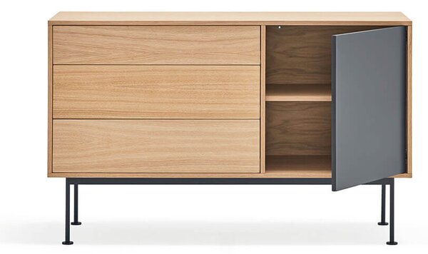 MUZZA Komoda okoy 128 x 81 cm antracit