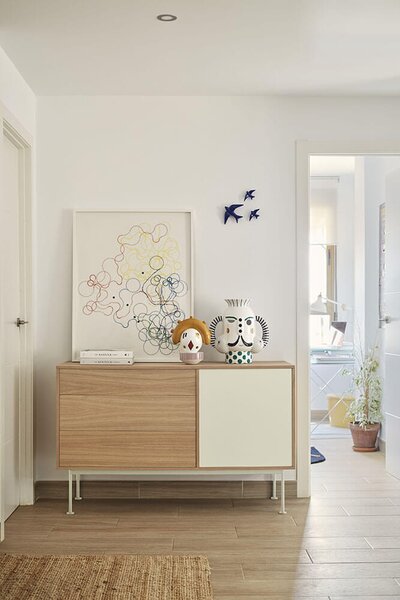 MUZZA Komoda okoy 128 x 81 cm krémová