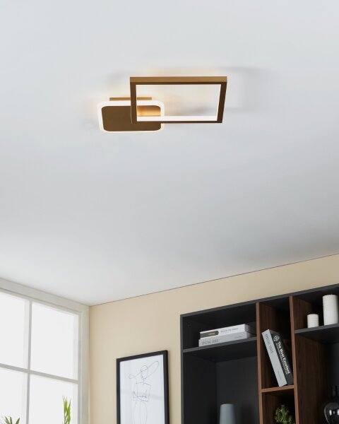 Eglo 900424 - LED Stmievateľné stropné svietidlo GAFARES LED/15W/230V zlatá + DO
