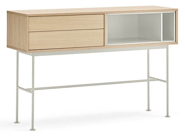 MUZZA Konzolový stolík okoy 120 x 80 cm krémový