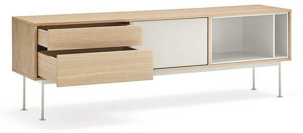 MUZZA TV stolík okoy 180 x 59 cm krémový