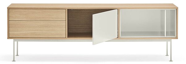MUZZA TV stolík okoy 180 x 59 cm krémový
