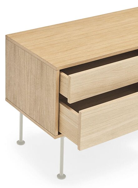MUZZA TV stolík okoy 180 x 59 cm krémový