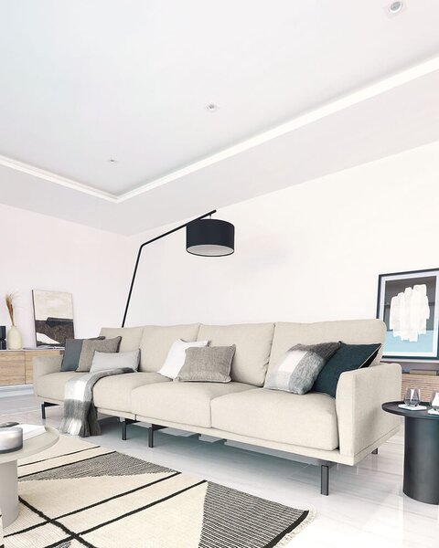 MUZZA Kovová stojacia lampa Anaic čierna