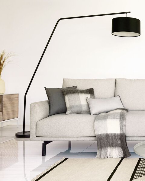 MUZZA Kovová stojacia lampa Anaic čierna