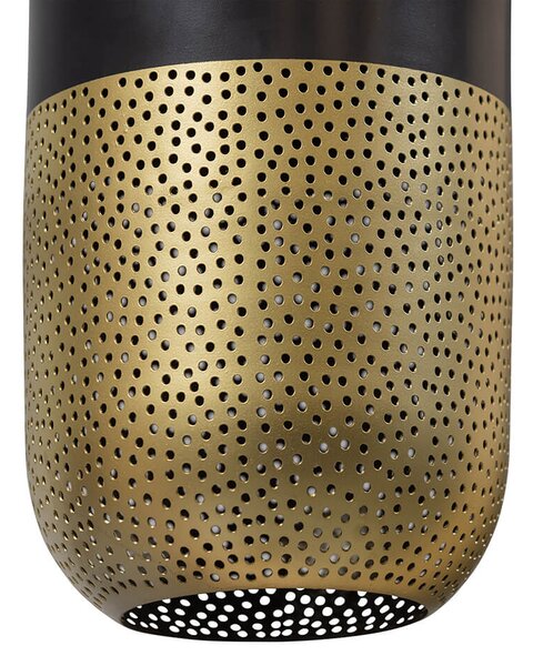 MUZZA Stropná lampa satir 46 x 20 cm čierna mosadzná