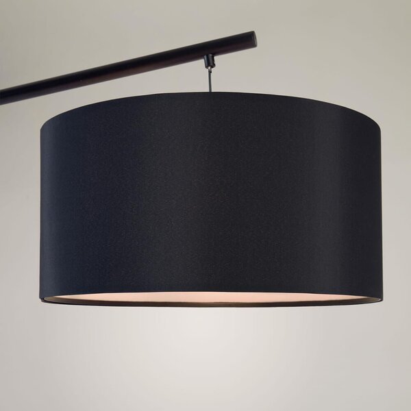 MUZZA Kovová stojacia lampa Anaic čierna