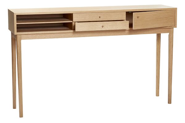 MUZZA Konzolový stolík s priehradkami space 154 x 37 cm prírodný
