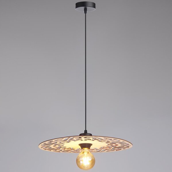 Luster na lanku FALCO 1xE27/60W/230V pr. 40 cm béžová