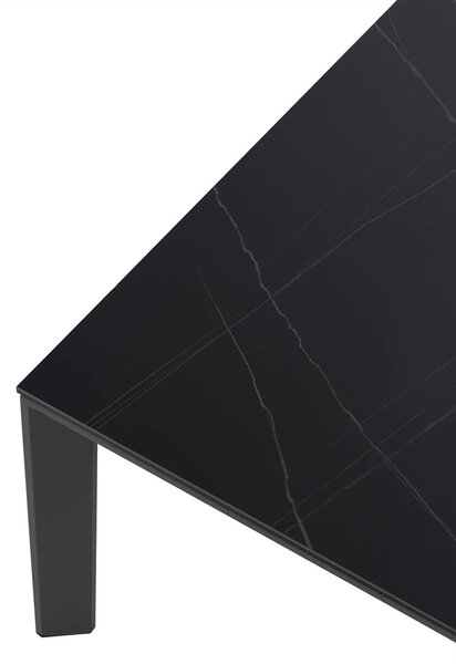 MUZZA Rozkladací stôl sallie 140 (200) x 90 cm antracitový