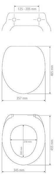 Záchodová doska s automatickým zatváraním 34,5 x 45,5 cm Palma – Wenko